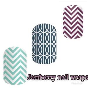 THREE SETS of Jamberry nail wraps (stickers)